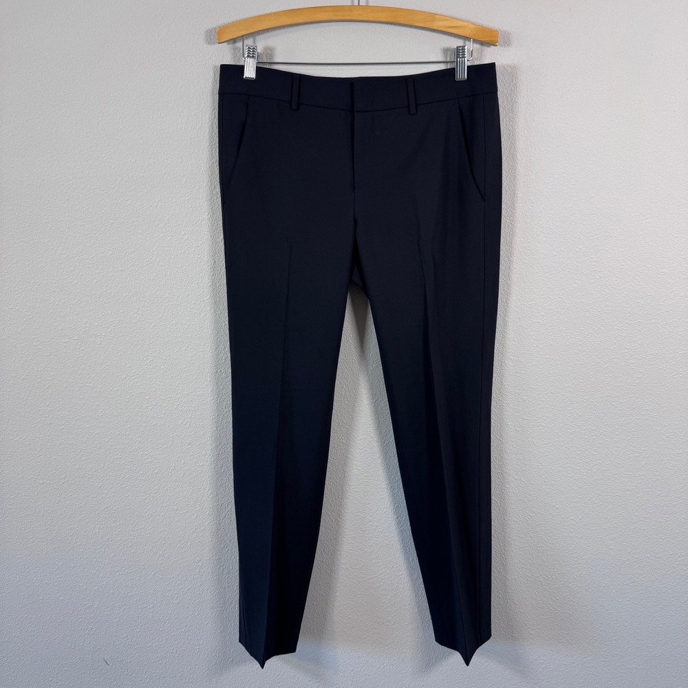 Vince Black Wool Tapered Dress Pants Trousers Minimalist Office Women's 8